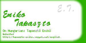 eniko tapaszto business card